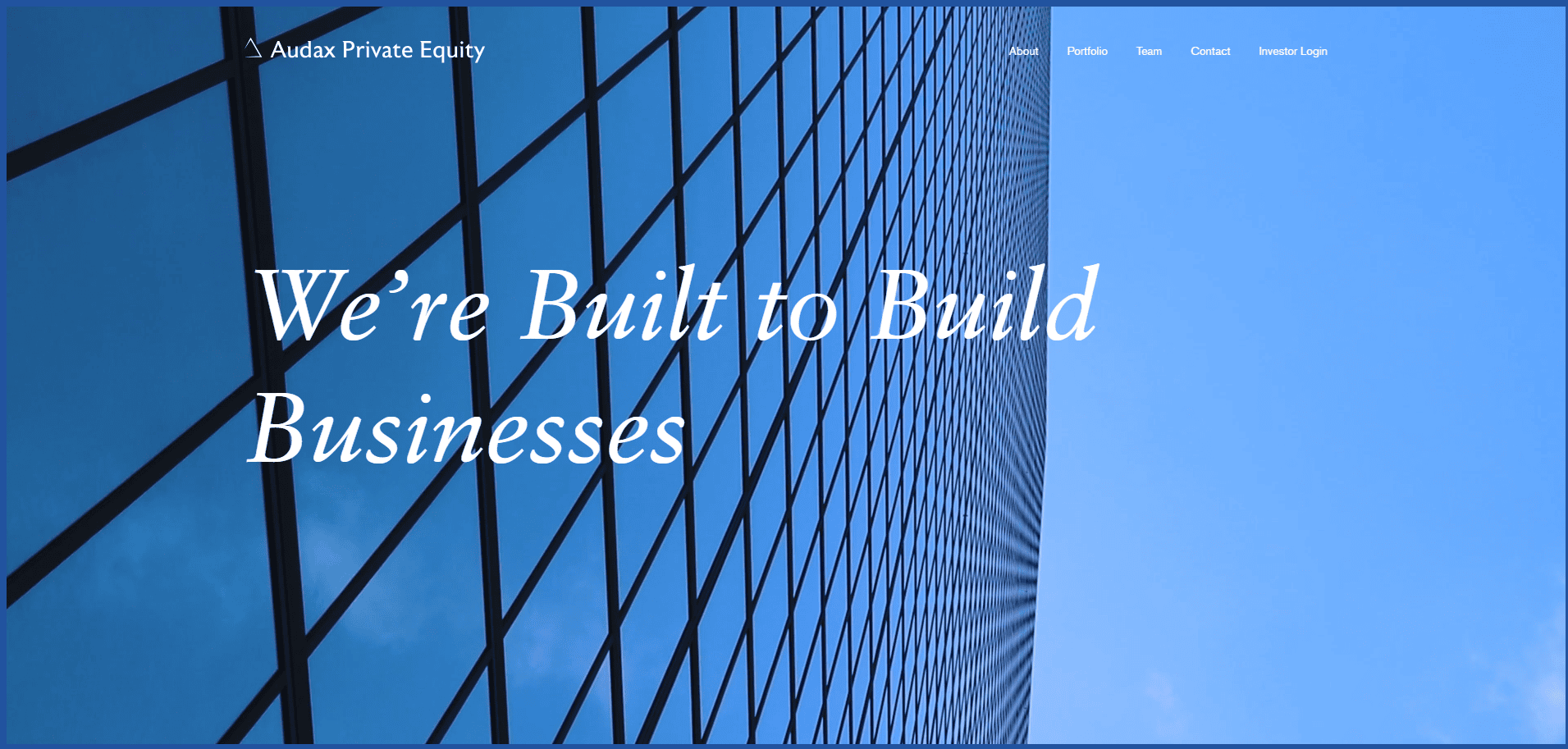 A building with a blue sky.