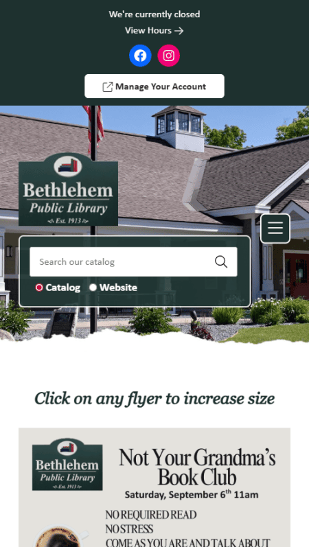 Homepage of the LA County Library website, inspired by public library models like Bethlehem Public Library, featuring digital cards, summer discovery, book bundles, eBooks, audiobooks, events, interlibrary loan, and library hours.