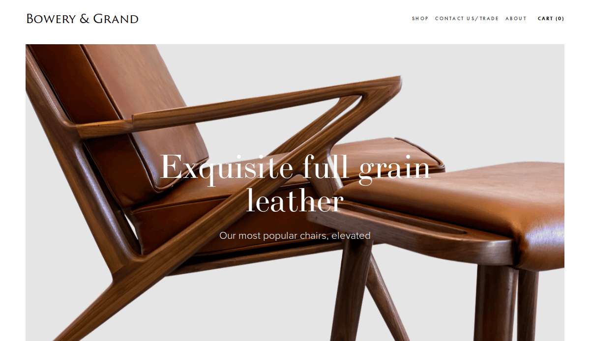 A close up of a chair, perfect for showcasing on an artisan website or as inspiration in an artisan website design guide.