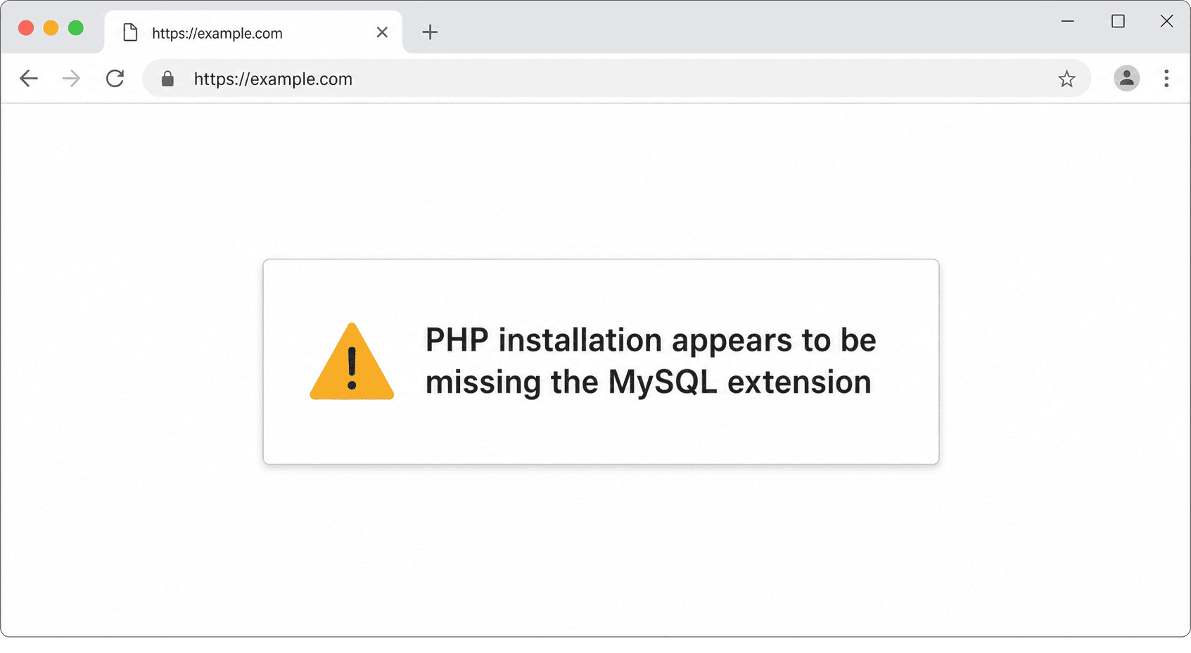 What is "Your PHP installation appears to be missing the MySQL ...